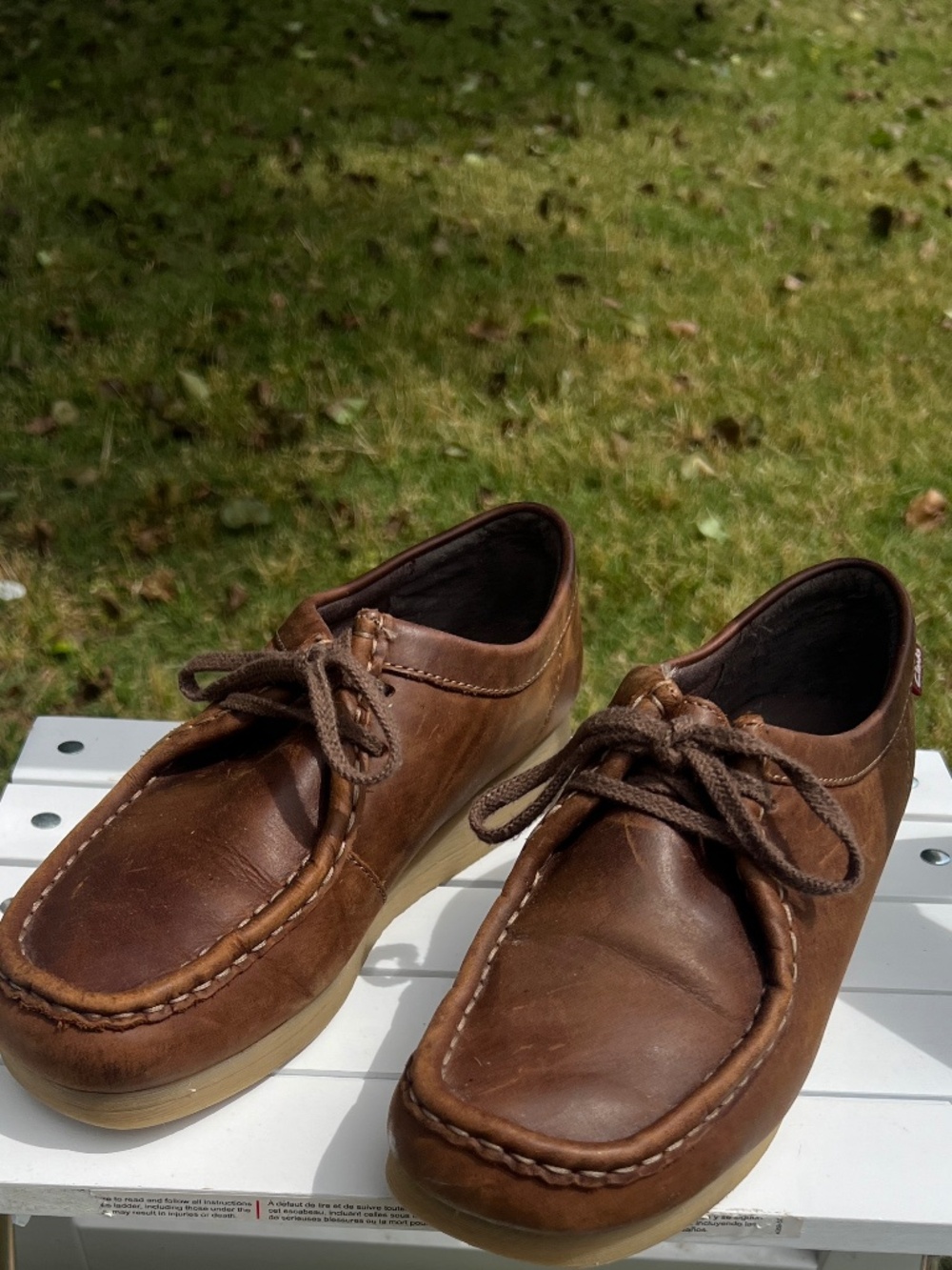 Clarks Leather Wallabee Loafers Dark Brown ~ Size 7